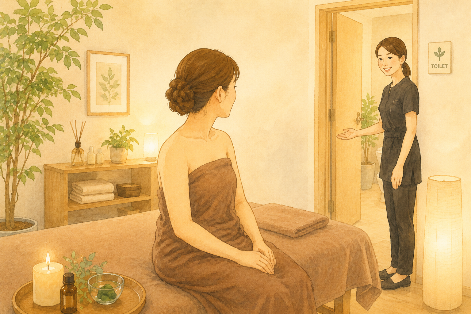 施術中にトイレに行っても大丈夫ですか？