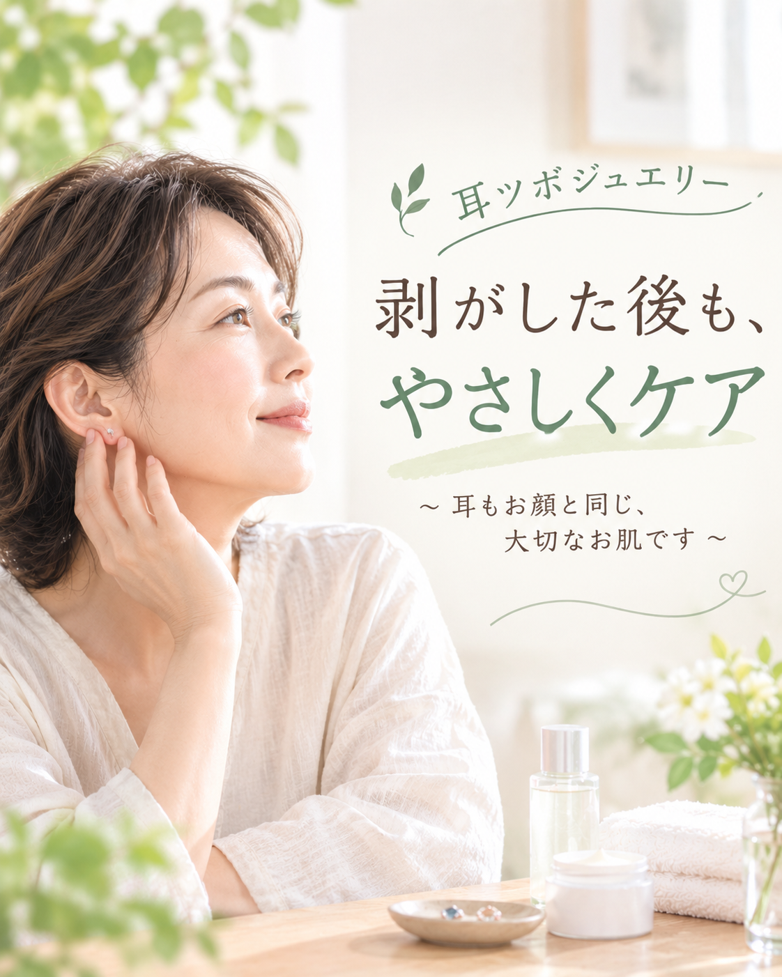 耳ツボジュエリーを剥がした後のアフターケア｜お肌をいたわる５つの習慣